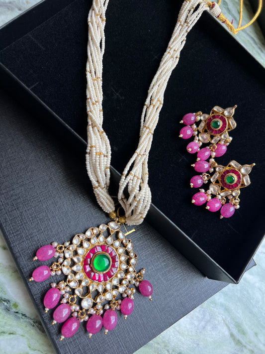 Pearl & Ruby Neckless Sets